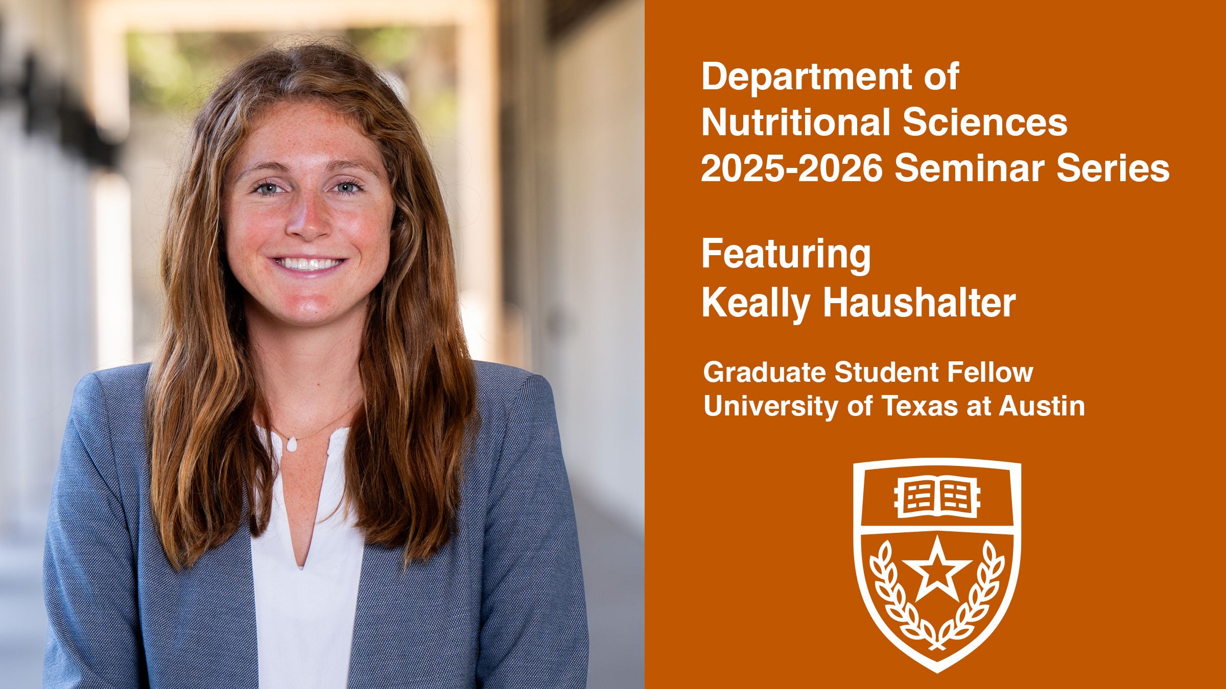 Department of Nutritional Sciences feature package including haushalter's portrait, name and title